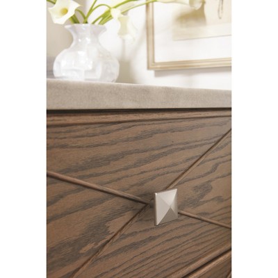 Polished Chrome Square Cabinet Knob with Mounting Hardware