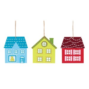 Gallerie II Christmas House Ornament Set of 3 - 1 of 2