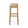 Maven Lane Adrien Backless Saddle Bar Stool with Faux Leather 31" - 4 of 4