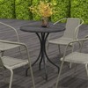VisioGear Patio End Tables, 2-Tier End Table, Outdoor Caffe Table for Balcony, Terrace, Black, 26"*26"*28.1" - 4 of 4