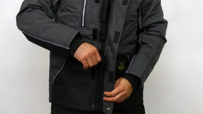 Men's 2XL Gray Fleece Waterproof Casual Jacket