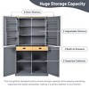 TIRAMISUBEST High Freestanding Kitchen Pantry Large Cupboard Storage Cabinet with 2 Drawers, 2 Adjustable Shelves, 8 Door Shelves for Kitchen - 2 of 4