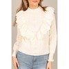 Petal and Pup Womens Annette Frilled Knit Sweater - 3 of 4