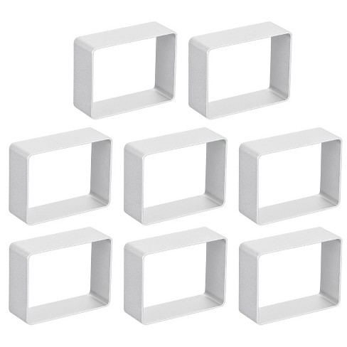 Unique Bargains Metal Rectangle Baking Aluminum Alloy Cookie Cutter 1.9 Inch x 1.5 Inch x 0.67 Inch Silver 8 Pcs - image 1 of 4