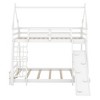 NicBex Twin over Queen Bunk Bed with Guardrail and Climbing Nets,House Shape Loft Bed with Climbing Ramp,Noise Reduced Bunk Beds for Bedroom - 4 of 4