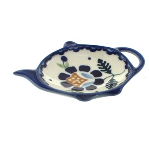 Blue Rose Polish Pottery P094 Manufaktura Teabag Holder - 1 of 2