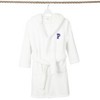 Personalized Linum Kids 100% Polyester SUPER PLUSH Double Brushed Hooded Bathrobe in Navy Bookman Font - 3 of 3