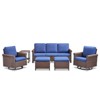 Outdoor Patio Furniture Set All Weather PE Rattan Conversation Set - 3 of 4