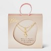 14K Gold Dipped Double Cross Pendant Multi-Strand Necklace - Gold - 3 of 4