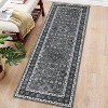 Vintage Hallway Runner Rug,Non-Slip Washable Rug with Rubber Backing,Low Pile Printed Intaglio Rug,Kitchen,Laundry Room,Entryway - 3 of 4