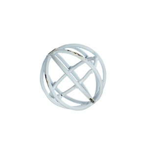 VIP Metal 3 in. White Sphere Acccent - 1 of 4