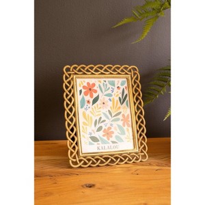 Metal Picture Frame – 10 Inch Height – Woven Detail, Holds 5x7 Photo Set Of 2 By kalalou - 1 of 4