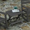 Merrick Lane Outdoor Folding Side Table, Portable All-Weather HDPE Adirondack Side Table - 4 of 4