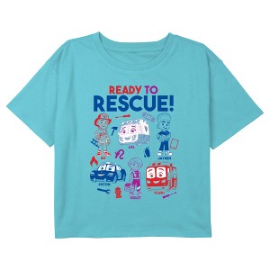 Girl's Firebuds Ready to Rescue Icons Crop Top T-Shirt - 1 of 3