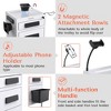 TASALON Lockable Metal Salon Trolley Cart with 2 Magnetic Bowls, Mobile Hair Stylist Station for Tools Storage - White - 4 of 4