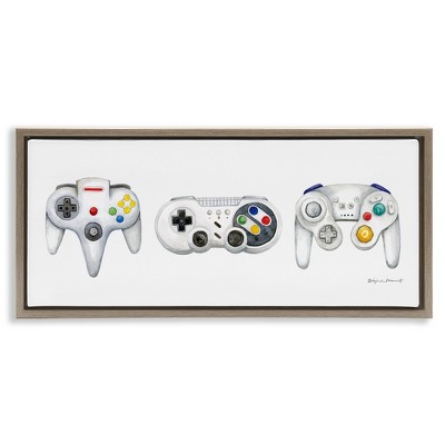 Stupell Industries Vintage Video Game Controllers, 25" x 11"