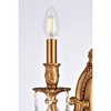 Elegant Lighting Rosalia 2 light French Gold Wall Sconce Clear Royal Cut Crystal - image 4 of 4