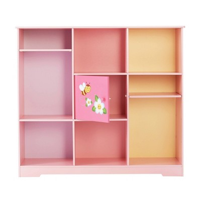 Bright Garden 36" Pink Adjustable Cube Wooden Kids' Bookshelf