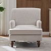 NicBex Accent Chair with Rolled Arms,Linen Upholstered Armchair with Turned Wood Legs,Reading Chair for Living Room,Bedroom,Apartment - 2 of 4