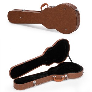 Yescom AW Les Paul Electric Guitar Hard Case for Gibson Les Paul Guitars LP Style Guitar Hard-Shell Bulge Surface Lockable Brown - 1 of 4