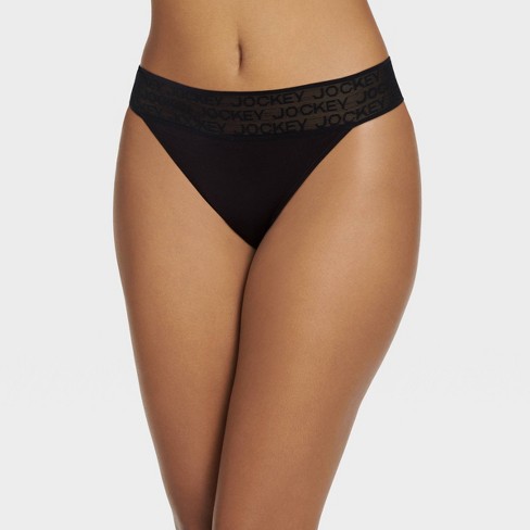 Jockey Generation™ Women's Soft Touch Logo Thong - Black Xxl : Target