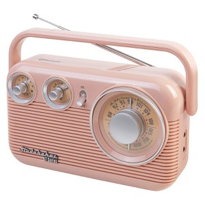 Studebaker SB2003BTRG Portable Bluetooth AM/FM Radio with - Rose Gold - 1 of 4