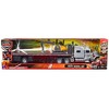 Peterbilt 389 Truck with Flatbed Trailer Silver Metallic with Excavator and Wind Turbine 1/32 Diecast Model by New Ray - 3 of 3