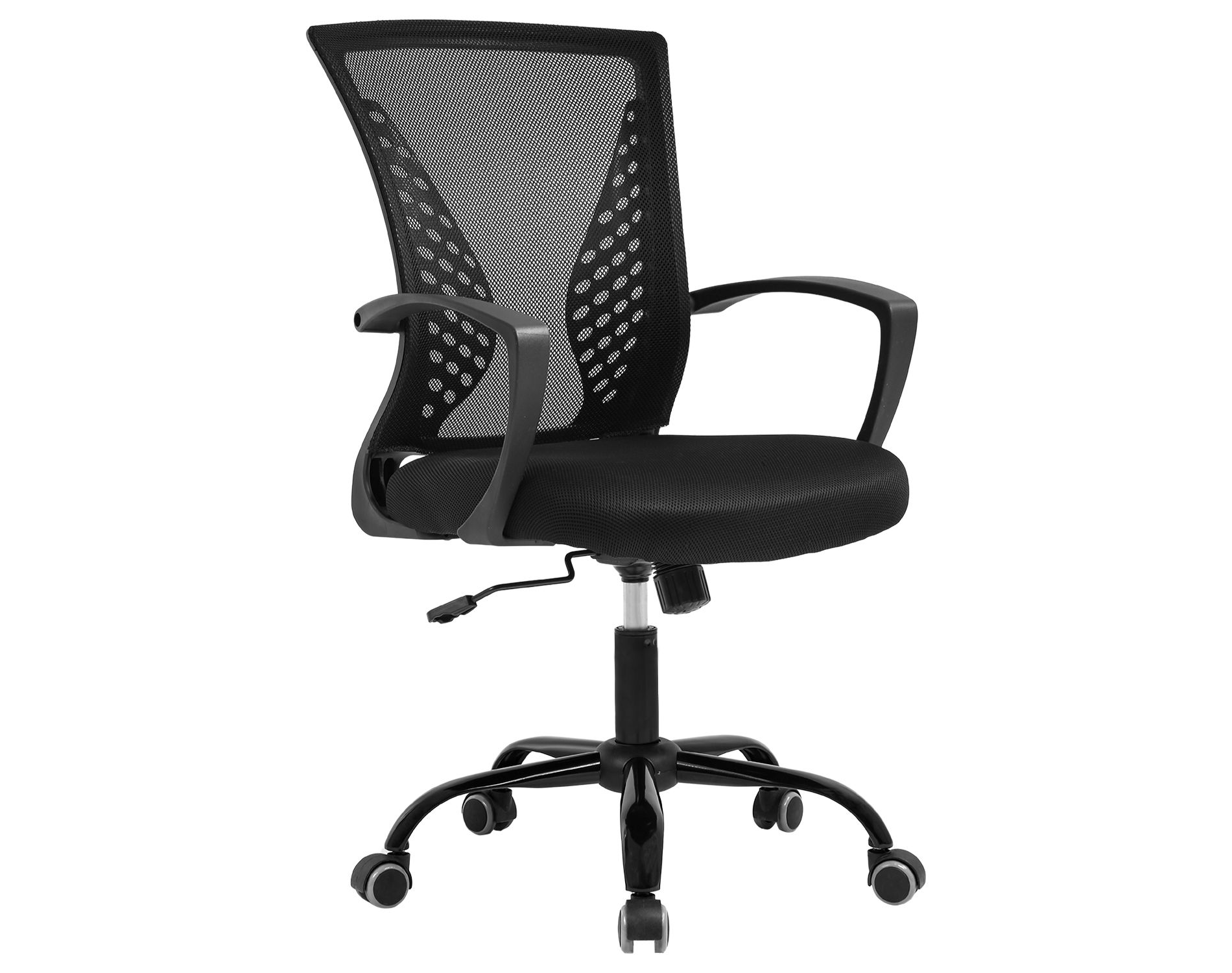 BestMassage Office Chair Mesh Desk Chair Computer Chair with Rolling Swivel and Lumbar Support Height Adjustable Task Chair for Home Office, Black