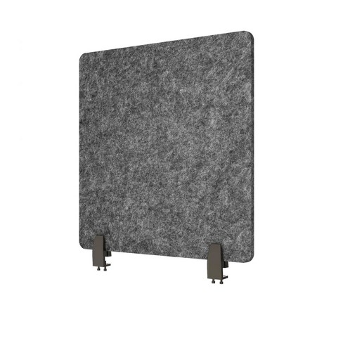 Reduce Noise and Visual Distractions with This Lightweight Desk Mounted Privacy Panel Anthracite Gray, 24 x 16 ReFocus Raw Clamp-On Acoustic Desk Divider 