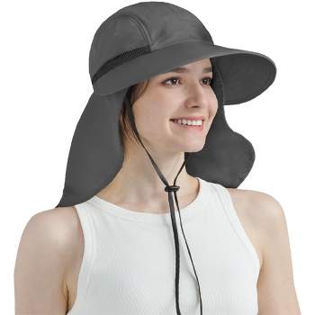Sun Cube Sun Hat For Men, Wide Brim Fishing Hat Neck Flap Cover Men, Women,  Hiking, Camping, Sun Protection Uv, Gardening (gray) : Target