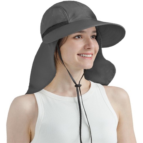 Women Summer Bucket Hat Packable Ponytail Wide Brim Sun UV Protection  Travel Cap
