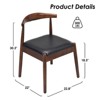 GlasFlength Dining Set of 2, Mid-Century Modern Dining Chairs with Solid Wood Legs for Kitchen and Dining Room, Brown, 22.8"*22"*30.3" - 2 of 4