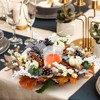Coucheta 20" Fall & Halloween Wreath, Pumpkin with Bow, Leaves & Pine Cones for Front Door, Porch, Wall, Window Outdoor Thanksgiving Harvest Decor - 4 of 4