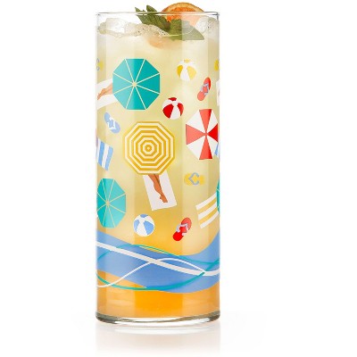 Libbey Vintage Flower Power Cooler Glasses 16 oz.