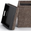 Sapphtopaz 16.9" Cube Storage Bench Ottoman with Storage, Storage Organizer Ottoman Bench with Tray for Entryway Bedroom - 4 of 4