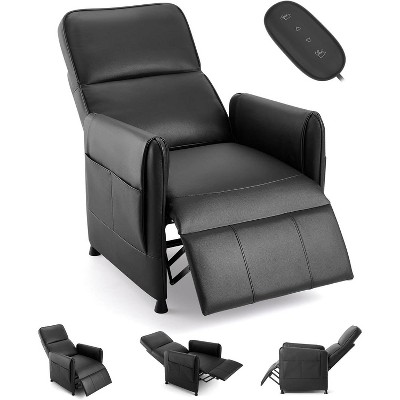 Acekool Recliner Chair, PU Leather Reclining Single Sofa, Remote Adjustable, Thick Cushion Seat for Living Room