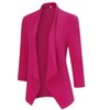 Blazer for Women Open Front Cardigan Jacket 3/4 Sleeve Lightweight Work Casual Blazer - 4 of 4