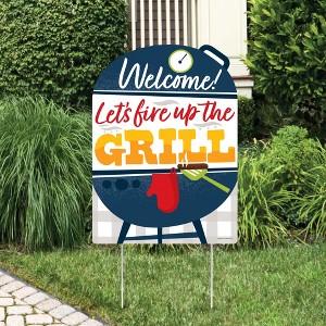 Big Dot of Happiness Fire Up the Grill - Party Decorations - Summer BBQ Picnic Party Welcome Yard Sign - 1 of 4