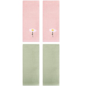 REGALWOVEN 4 Pcs Soft Absorbent Cotton Bathroom Hand Towels 13" x 30" - 1 of 4