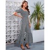 Clearlove Summer Jumpsuits for Women 2025 Floral Dressy Casual Loose Wide Leg Short Sleeve One Piece Romper Outfits - 2 of 4
