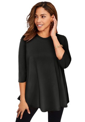 Jessica London Women's Plus Size Stretch Knit Swing Tunic