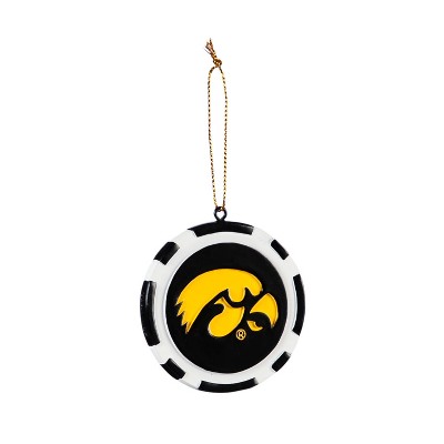 Evergreen Game Chip Ornament, University of Iowa