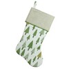Northlight Woodland Trees Christmas Stocking  - 19" - Green and White - 2 of 2