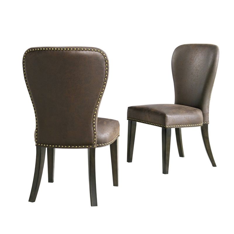 Set of 2 Savoy Upholstered Dining Armless Chairs - Alaterre Furniture, 1 of 20