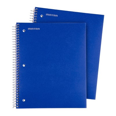Mintra Office Durable Spiral Notebooks 3 Subject, 150 Sheets