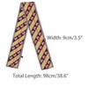 INSPIRE CHIC Women's Heart Contrast Color Striped Skinny Long Hair Ribbon Handbag Handle Wrap Scarves - 3 of 4