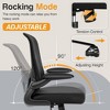 KERDOM Office Chair, Ergonomic Desk Chair with Adjustable Lumbar Support, High Back Mesh Computer Chair with Flip-up Armrests, Black - 4 of 4