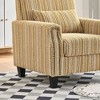 Sapphtopaz Modern Accent Chair with Nailhead Trim Striped Upholstered Cozy Chair with Lumbar Pillow&Wood Frame Armchair for Living Room,Bedroom - 3 of 4
