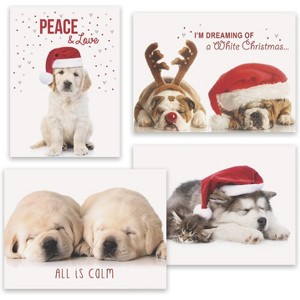 Masterpiece Studios Masterpiece Studios 16-Count Boxed Assorted Christmas Cards, 4 each of 4 Different Designs, 6.25" x 4.62" - 1 of 4
