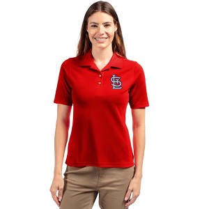 St Louis Cardinals Cutter & Buck Virtue Eco Pique Recycled Womens Polo - 1 of 1